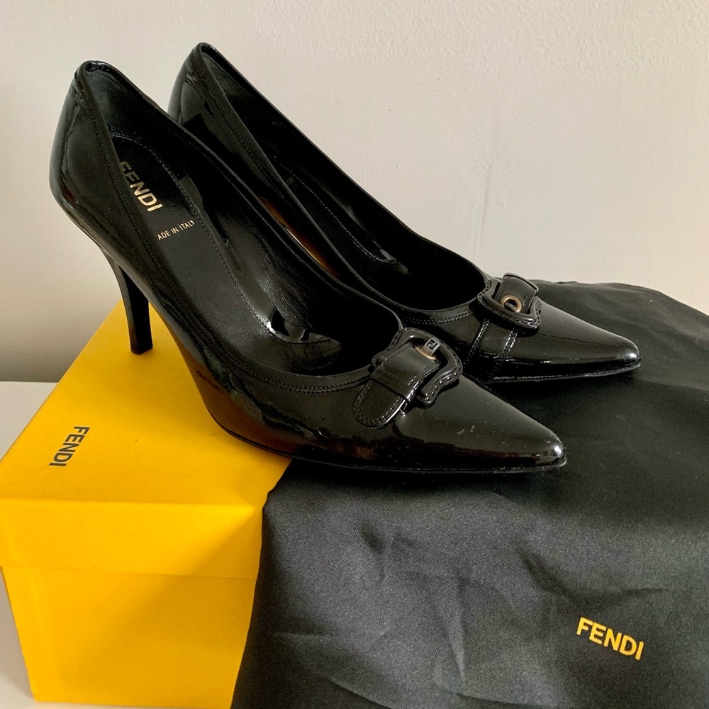 Fendi Black Patent Leather Pumps